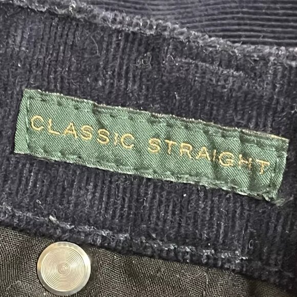 LRL Ralph Lauren Jeans Co. Women 10 Corduroy Pant Classic Straight Black Stretch - Picture 5 of 6
